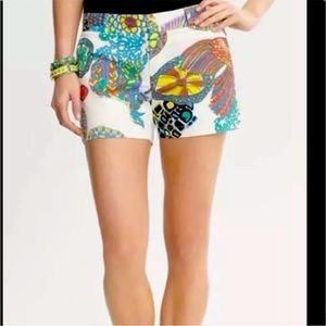 Banana republic/Trina Turk pattern shorts size 10, 98% cotton, 2% spandex